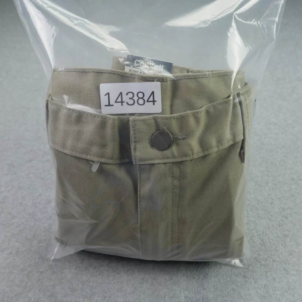 Carhartt Pants Mens 38x32 Khaki Relaxed Fit Twill Blended Work